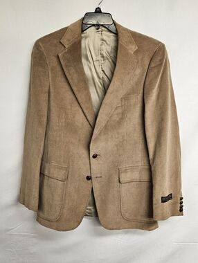 Polo University Club By Ralph Lauren Blazer 40L Khaki Corduroy SportCoat Blazer